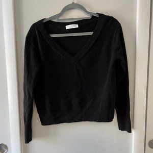 Everlane Cashmere V-Neck (Black)